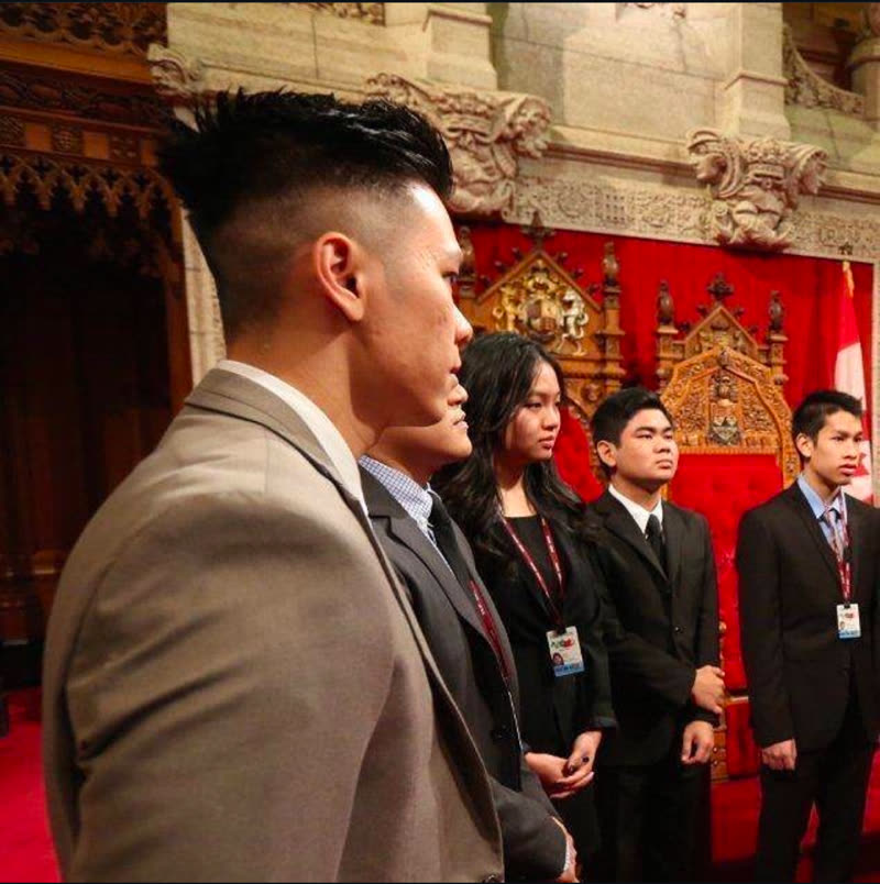 Peter Nguyen at the Senate of Canada chamber