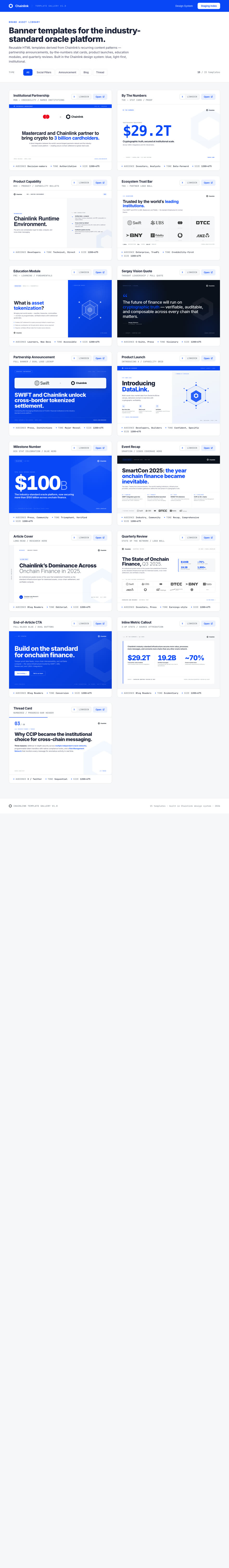 Chainlink template gallery — preview