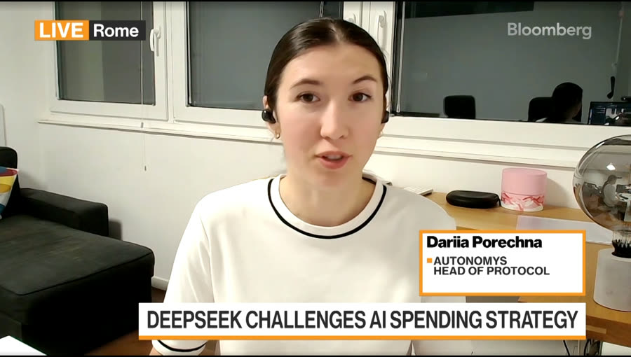 Dariia Porechna, Autonomys Head of Protocol, live on Bloomberg — DeepSeek challenges AI spending strategy
